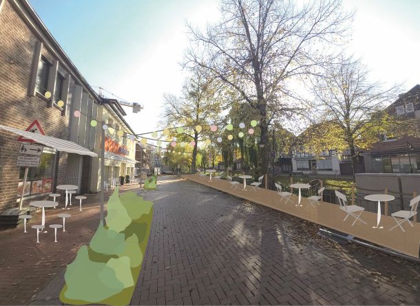 Fotomontage: So könnte Gastronomie am Stadtstreek aussehen