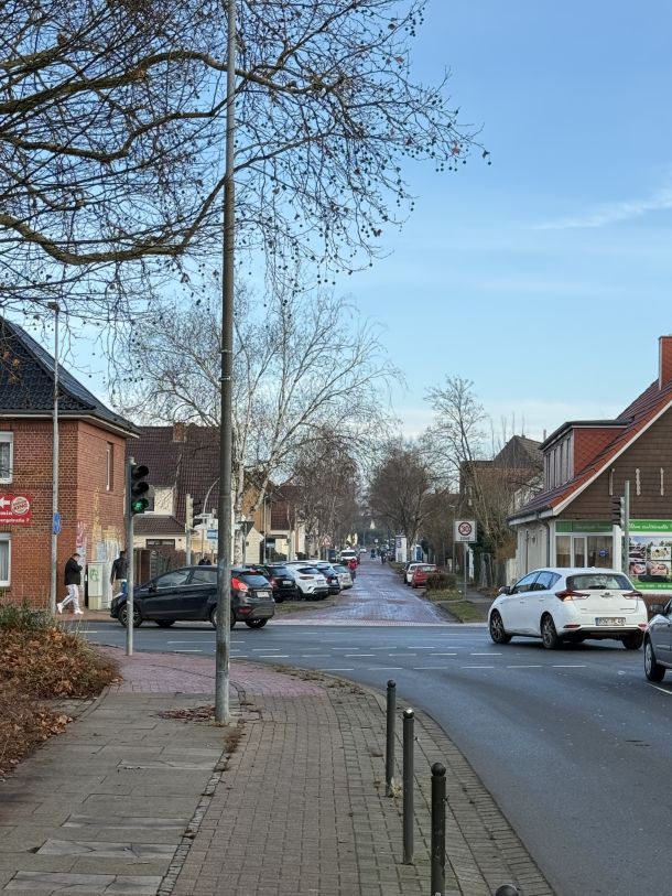Verkehrssituation an der Einmündung zum Birkenweg